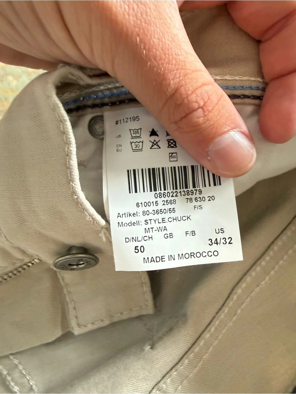 Brax Mens Beige high flex Chuch Slim Straight Chinos